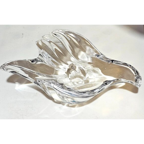 2 Gorham Dove Candlestick Holders 6" lead crystal birds taper holders - Picture 8 of 8